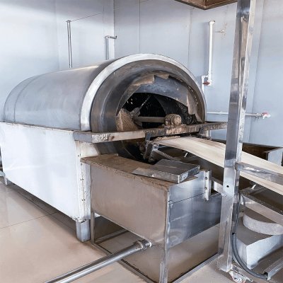 Máquina torradeira a gás de nozes