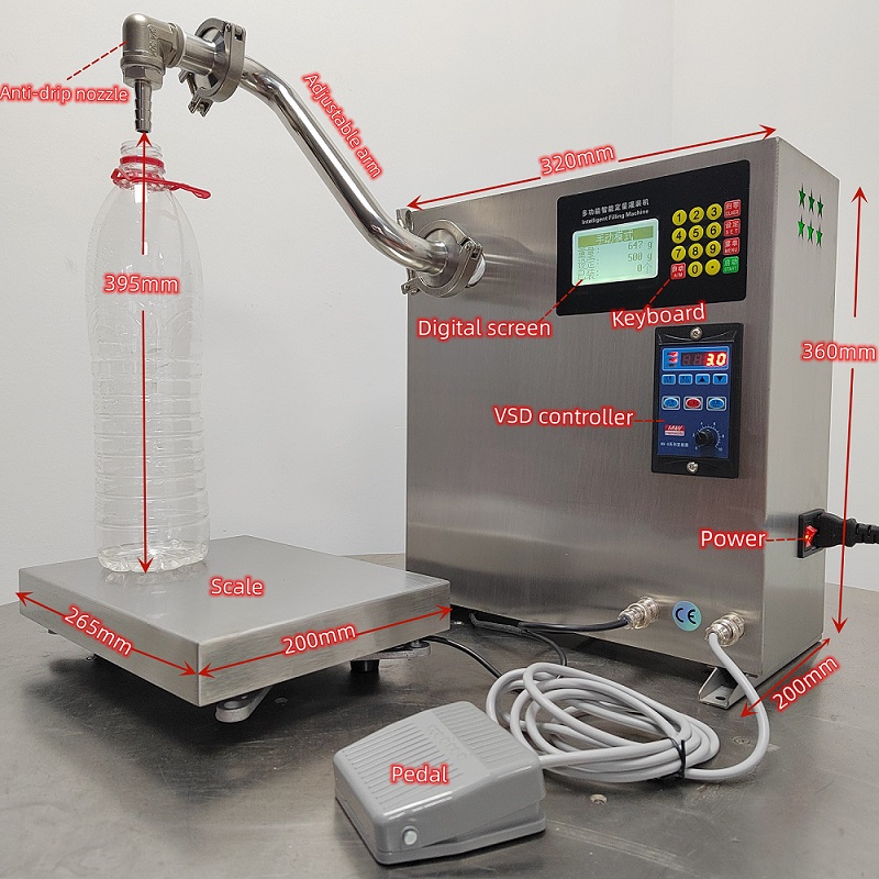 Semi-automatic liquid filling machine